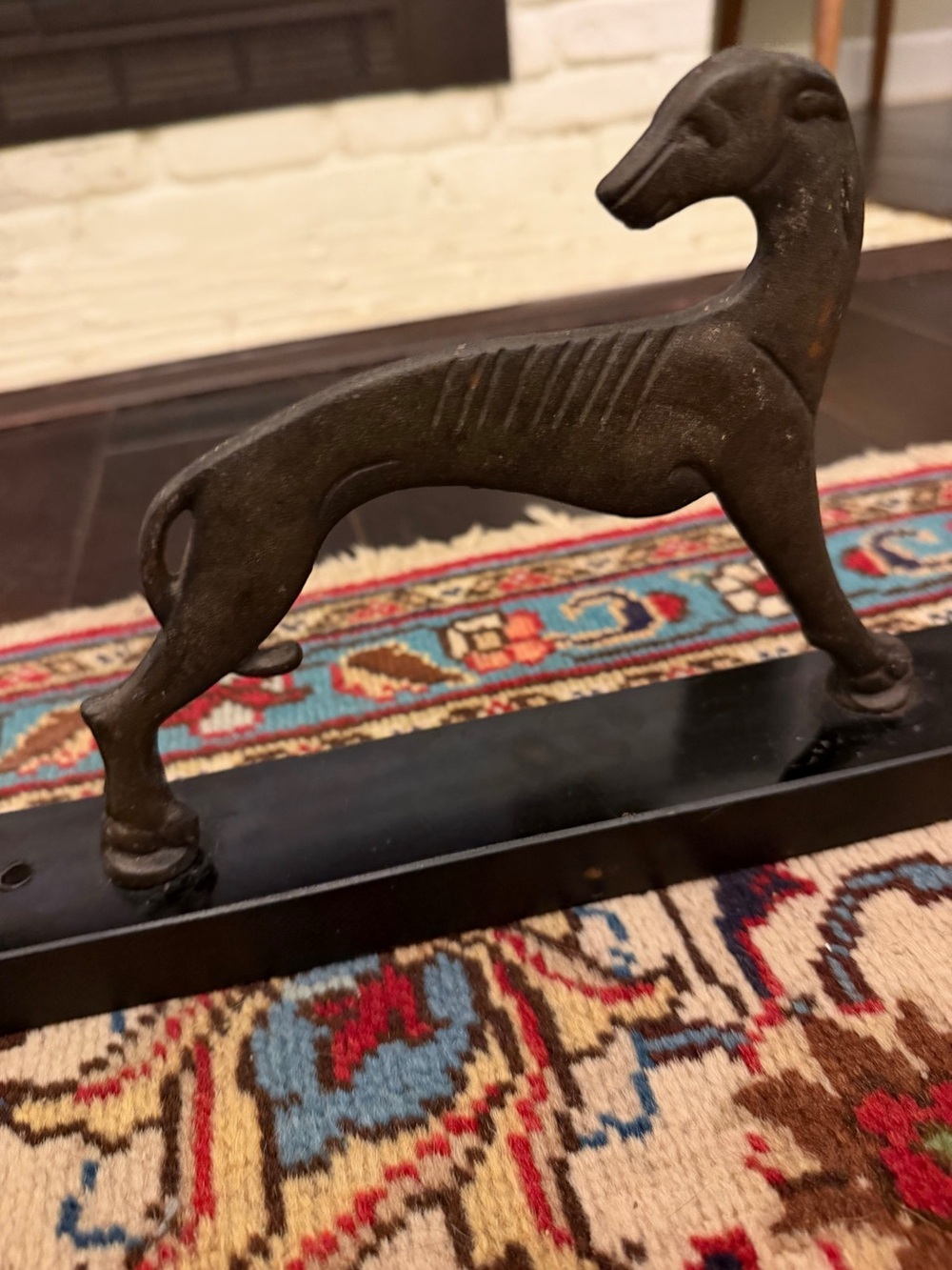 Antique Door Handle Decorative Iron Metal Greyhound Figurine - Home Accents